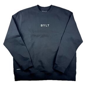 BYLT Recharge Crewneck Sweater Men's XL Black Comfort Stretch Travel Soft NWT